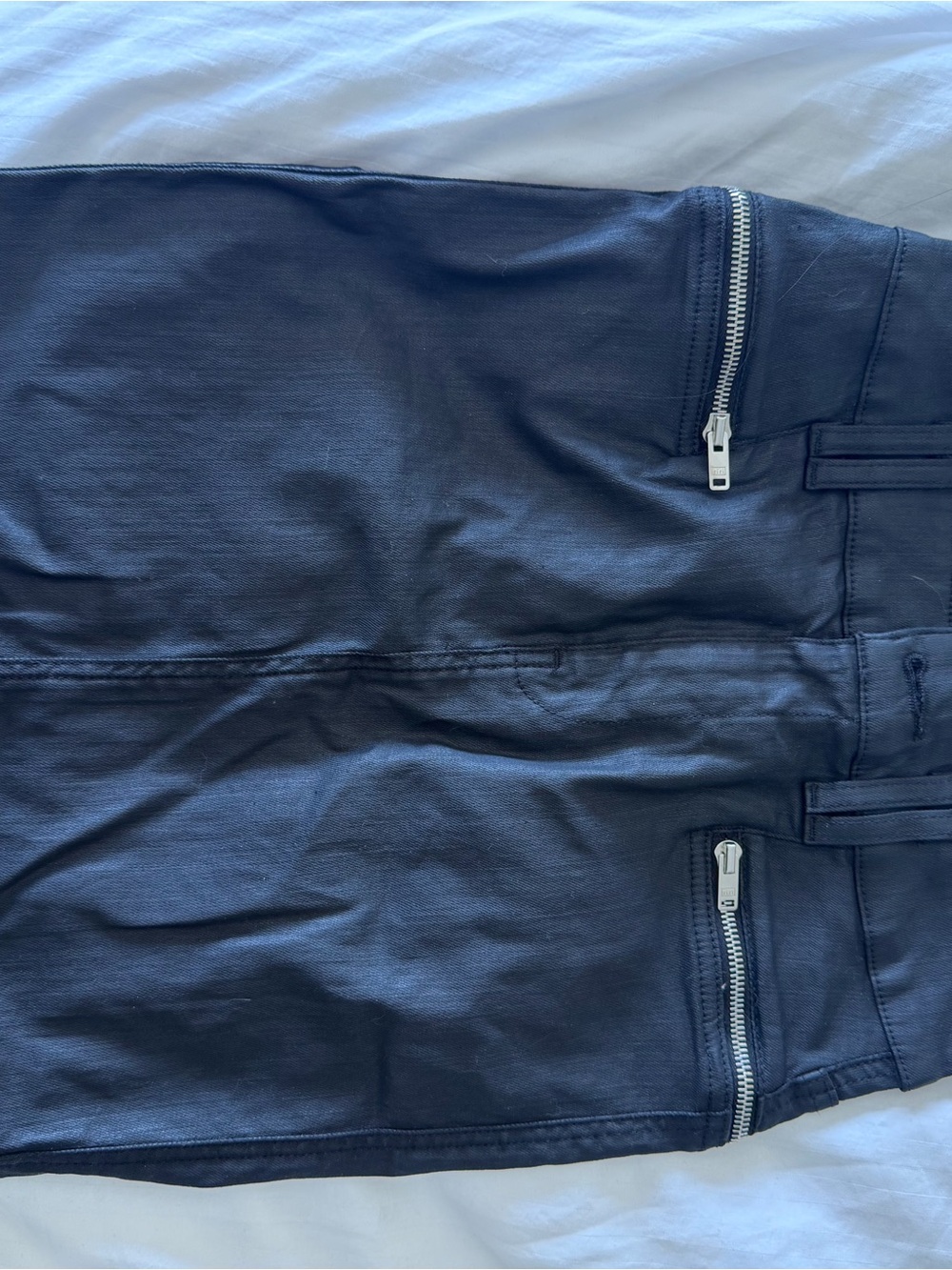 7 For All Mankind Black Denim Skirt with Branded Tag